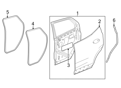 2024 Buick Encore GX Door Shell, Rear Passenger Side Diagram for 42771791