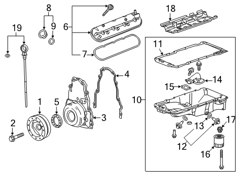 2015 Chevy Camaro Engine Parts & Mounts, Timing, Lubrication System Diagram 7 - Thumbnail