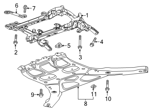2017 Cadillac ATS Suspension Mounting - Front Diagram 4 - Thumbnail