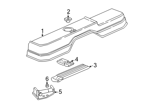 2002 GMC Sierra 2500 HD Tool Compartment Diagram for 15076082