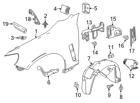 2014 Chevy SS Fender & Components Diagram