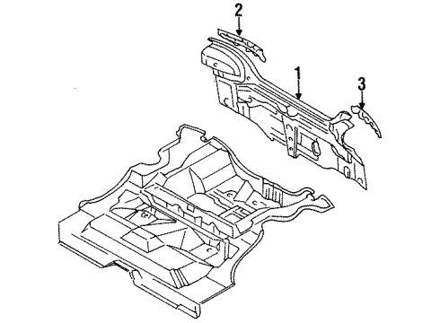 2000 Chevy Metro Rear Body Panel Diagram for 91173985