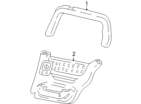 1997 Chevy Venture Interior Trim - Side Loading Door Diagram