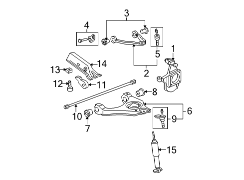 2007 GMC Yukon XL 2500 Front Suspension, Control Arm Diagram 2 - Thumbnail