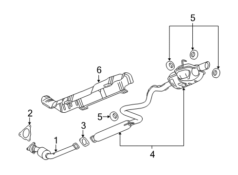 2011 Chevy HHR Exhaust Components Diagram 2 - Thumbnail