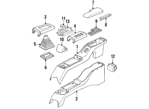1987 Chevy Corsica Console Diagram for 10075979
