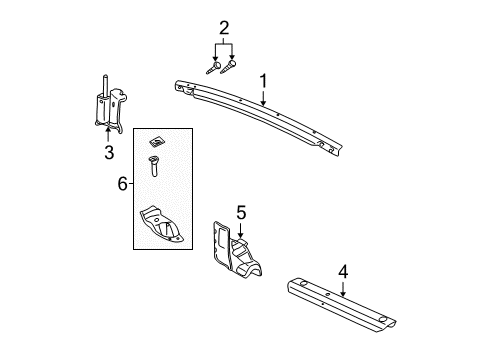 2004 Cadillac DeVille Radiator Support Diagram