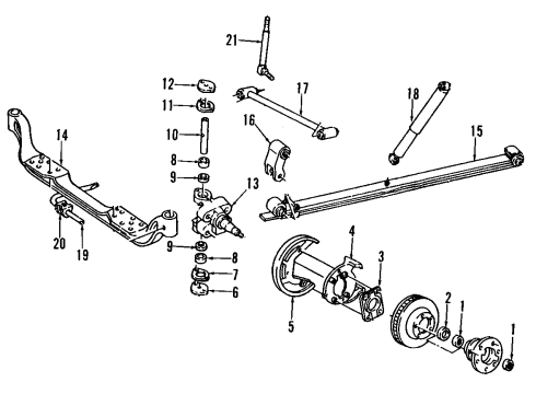 1999 Chevy C2500 Wheel Bearings, Front Inner Diagram for 15595151