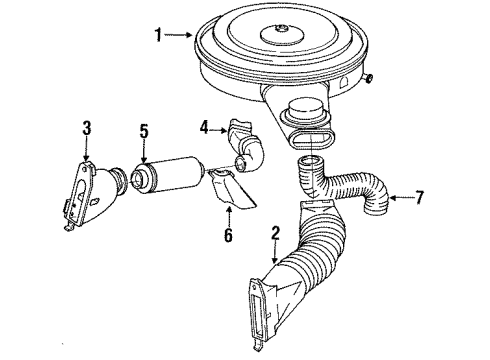 1986 GMC S15 Air Duct, Front Diagram for 15547997