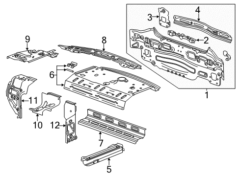 2014 Chevy Sonic Rear Body Panel Diagram for 42337967
