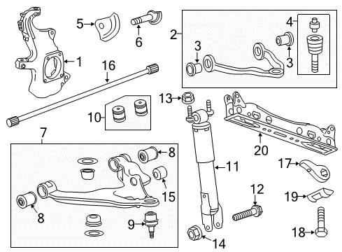 2013 GMC Sierra 2500 HD Front Suspension, Control Arm Diagram 2 - Thumbnail