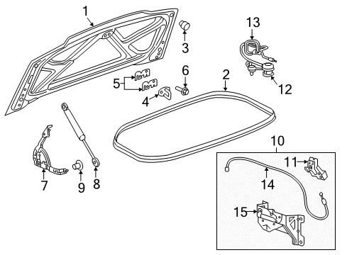 2017 Chevy Corvette Trunk Lid Diagram