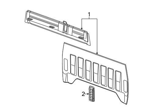 2012 GMC Sierra 2500 HD Back Panel Diagram 3 - Thumbnail