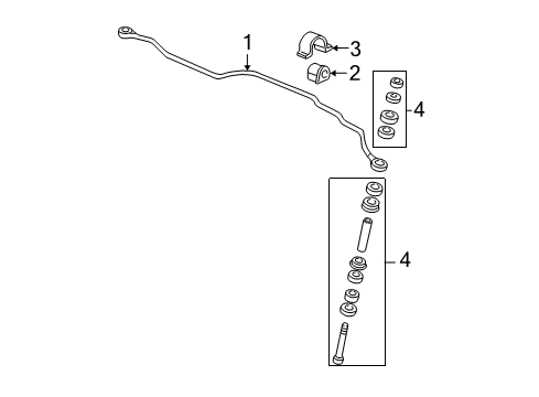 2005 Chevy Classic Stabilizer Bar & Components - Front Diagram