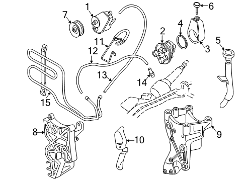 1995 Chevy S10 Power Steering Pump Diagram for 26047355