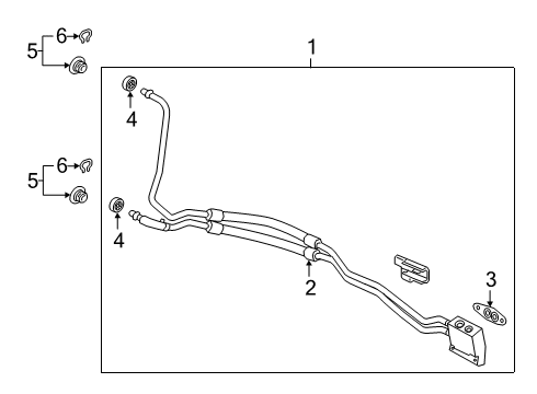 2019 GMC Sierra 1500 Oil Cooler, Cooling Diagram 2 - Thumbnail