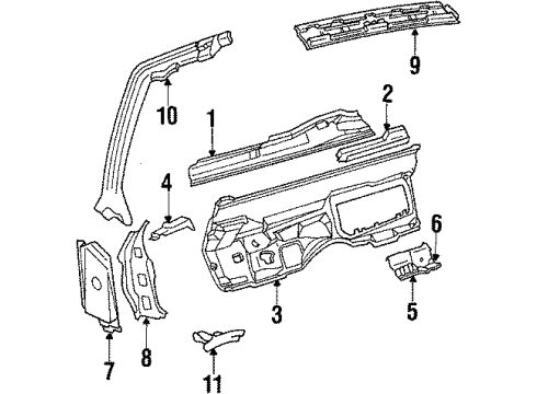 1984 Chevy Impala Mount Plate Diagram for 20325748