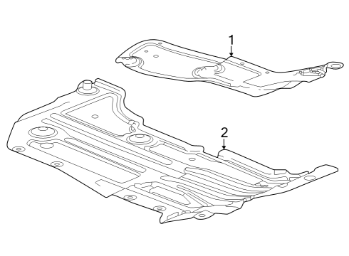 2018 Chevy Volt Under Cover, Front Inner Driver Side Diagram for 23363169