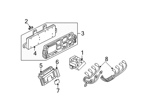 1999 Cadillac Seville Cable Set Diagram for 19172244
