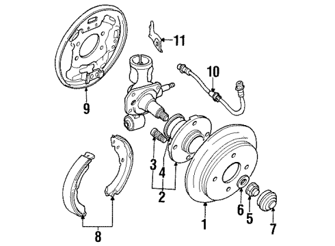 1999 Chevy Metro Flex Hose Diagram for 96060640
