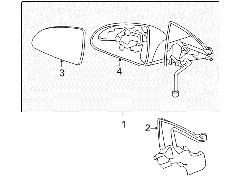 2007 Pontiac G6 Outside Mirrors Diagram