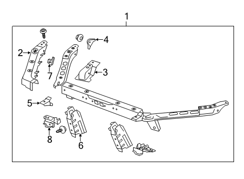 2013 Cadillac ATS Radiator Support Diagram