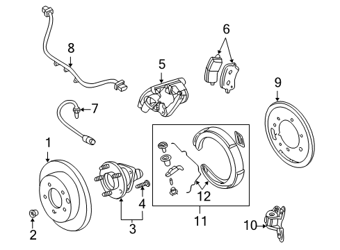 2005 Chevy Venture Front Pads Diagram for 19242606