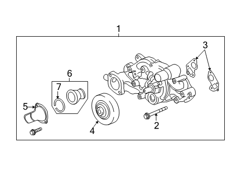2012 Chevy Camaro Cooling System, Radiator, Water Pump, Cooling Fan Diagram 2 - Thumbnail