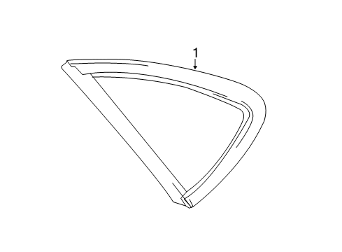 2015 Buick Verano Quarter Panel - Glass & Hardware Diagram