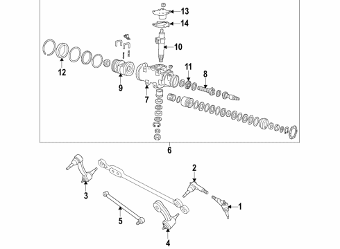 2003 Chevy Express 1500 Power Steering Oil Cooler Diagram for 22950444