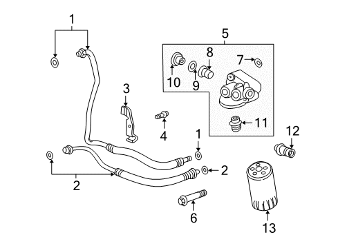2004 Cadillac DeVille Oil Cooler Diagram