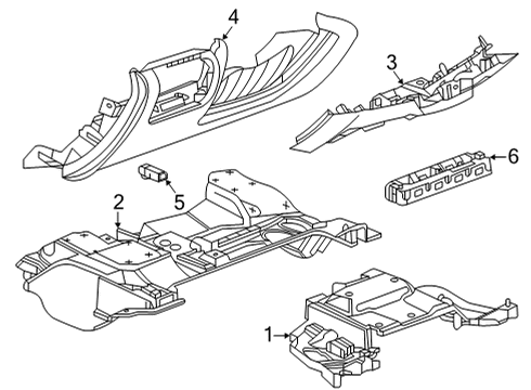 2020 Cadillac CT5 Cluster & Switches, Instrument Panel Diagram 3 - Thumbnail