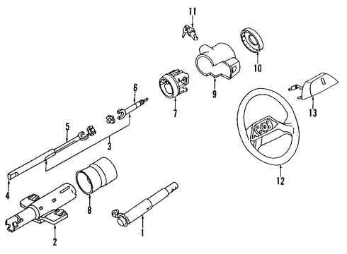 1996 Buick Century Steering Column, Steering Wheel Diagram