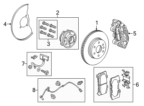 2021 GMC Canyon Front Brakes Diagram
