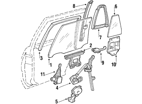 1987 Pontiac Bonneville Window Switch Diagram for 20631746