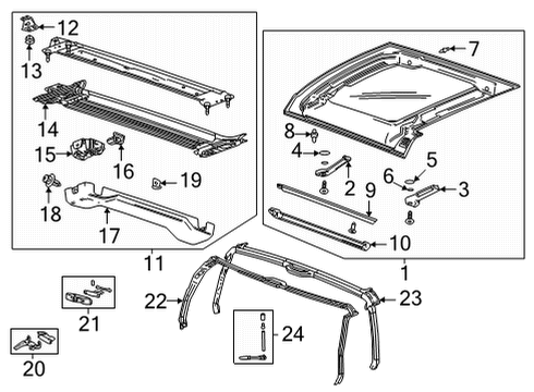 2023 GMC Hummer EV Pickup Latch Pin Diagram for 11562047