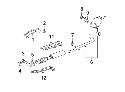 2005 Buick LeSabre Exhaust Components Diagram