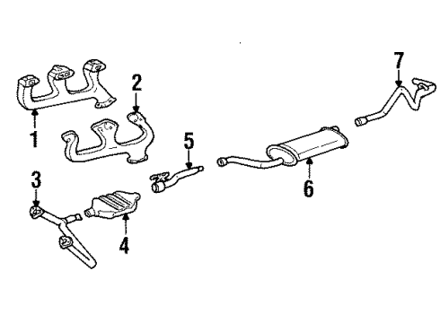 1988 Chevy C2500 Exhaust Manifold, Driver Side Diagram for 10045317