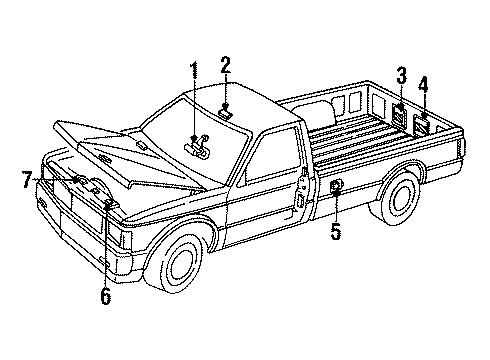 1991 Chevy S10 Label Diagram for 15661649