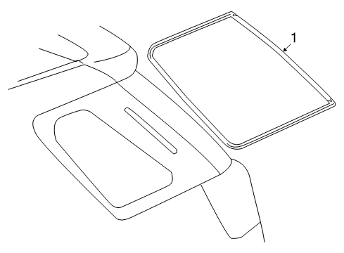 2010 GMC Terrain Quarter Panel - Glass & Hardware Diagram