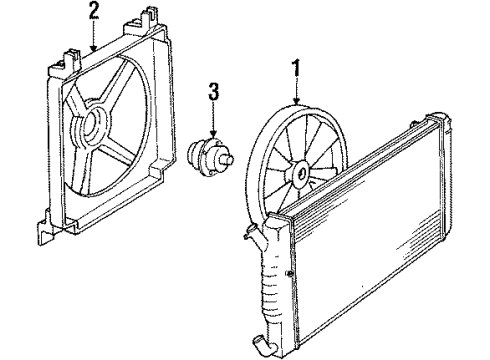 1996 Chevy Corsica Shroud Diagram for 22137225