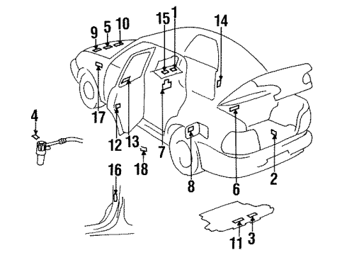 2000 Chevy Prizm Information Labels Diagram