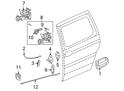 2005 Pontiac Montana Rear Door Diagram