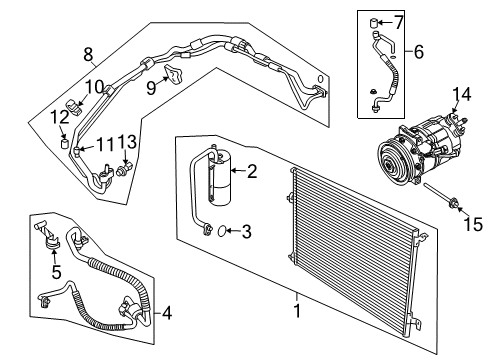 Cap, A/C Compressor Suction And Discharge Diagram for 52458768