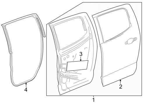 2023 GMC Canyon Door & Components Diagram