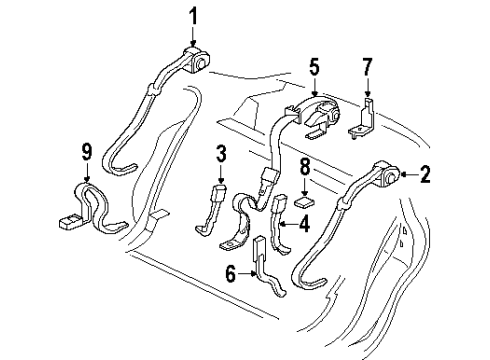 2001 Oldsmobile Aurora Seat Belt Diagram 2 - Thumbnail