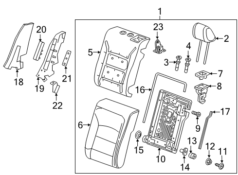 2016 Chevy Cruze Hinge, Rear Diagram for 13593970