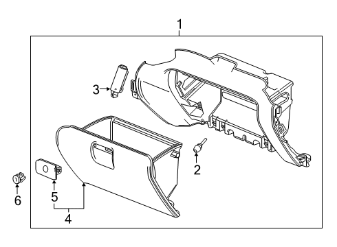 2019 Chevy Silverado 1500 LD Glove Box Diagram