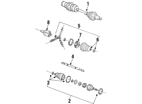 1998 Buick LeSabre Axle Assembly, Front Passenger Side Diagram for 26065924