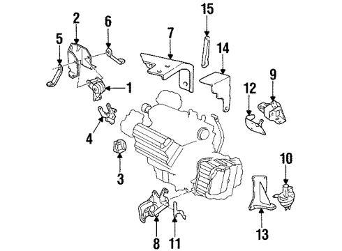 1998 Buick Riviera Side Brace Diagram for 25609308